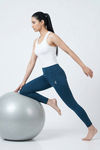 Zelocity Quick Dry Yoga & Training 3/4th Leggings - Teal Blue — thumbnail 4